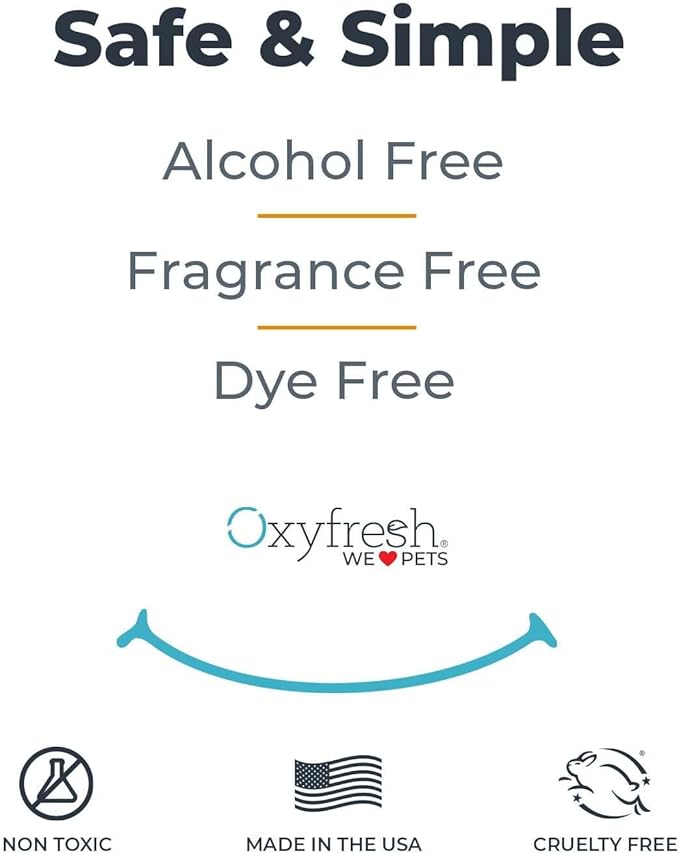 Oxyfresh Premium Pet Dental Care Solution Pet Water Additive: Best Way to Eliminate Bad Dog Breath and Cat Bad Breath - Fights Tartar & Plaque - So Easy, Just Add to Water! Vet Recommended 16 oz.