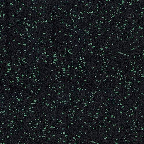 American Floor Mats 1/4in (7mm) Thick 10% Green 4' x 10' Heavy Duty Rubber Rolls, Protective Exercise Mats, Home Gym Rubber Flooring