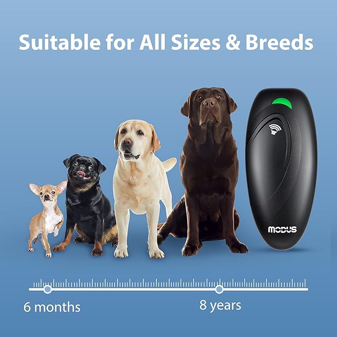Dog Barking Control Devices 3 Modes Ultrasonic Dog Training and Anti-Barking Device Rechargeable Dog Barking Deterrent Devices,Alternative to Anti bark collar,Barking Silencer Indoor and Outdoor