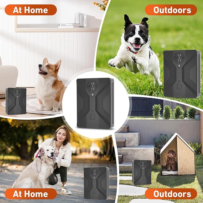 Ultrasonic Dog Bark Deterrent Devices with 3 Modes- Works Up to 50 Feet Away, Anti Barking Devices, Anti Barking Device for Dogs, Barking Control Devices for Dog Training in Outdoor