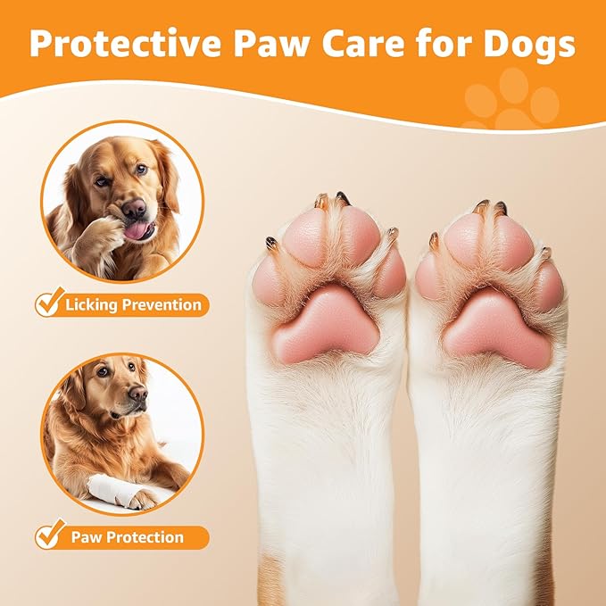 LOOBANI Dog Socks to Prevent Licking Paws - Dog Socks for Hardwood Floors Anti Slip for Traction Control - Dog Grippy Socks for Senior Dog Small Medium Large Dogs on Tile Floors, Red XL