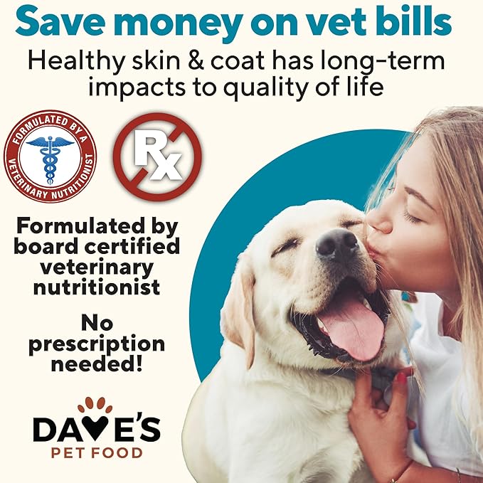 Dave's Pet Food Sensitive Skin Dog Food for Skin and Coat (Chicken & Sweet Potato), Wet Canned, Made in USA, 13.2oz Cans (12 Pack)