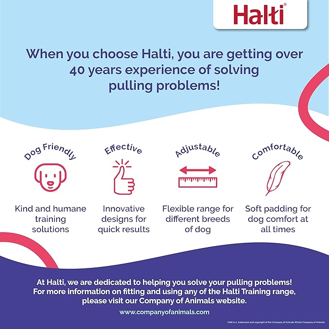 HALTI Headcollar - to Stop Your Dog Pulling on The Leash. Adjustable, Reflective and Lightweight, with Padded Nose Band. Dog Training Anti-Pull Collar for Large Dogs (Size 4, Deep Walnut)