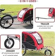 Midlee Dog Red Bike Stroller (Large)