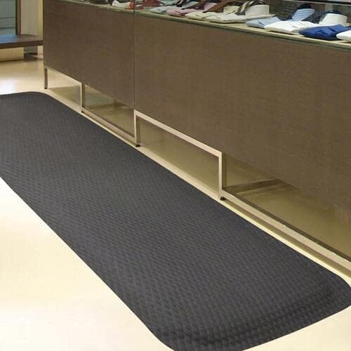 American Floor Mats Hog Heaven 5/8 inch Black & Black Border 3' x 12' Nitrile Backed Anti-Fatigue Comfort Mat