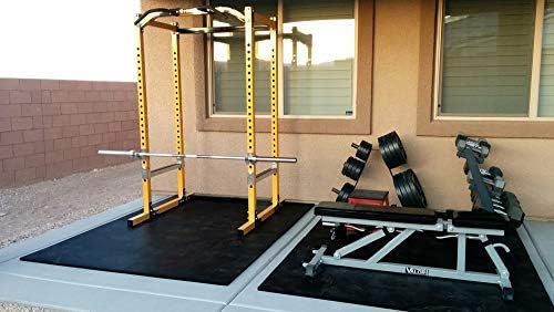 American Heavy Duty Stall Tiles - Thick, Durable Rubber Flooring - Solid Black 8' x 20' Set 1/2" Thick (40 Tiles Total)