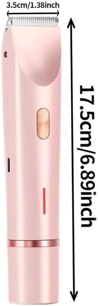 Bikini Trimmer for Women 2025 Upgrade Dual Head Shaver Women Ceramic Blades 2-in-1 Women's Body Shaver Electric Razor 90min Cordless Runtime Waterproof Travel Grooming Kit (Purple)