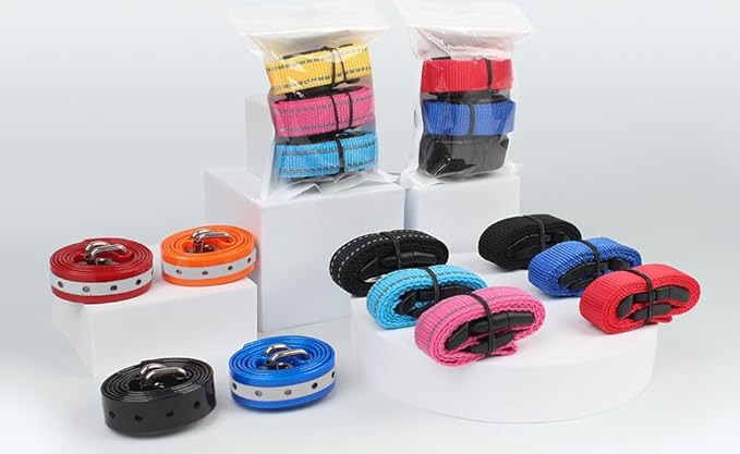 PetJoy Shock Collar Replacement Collar Strap, Bark Collar Replacement Strap 3-Packs, 3/4 Inch Dog Collar with Quick Release Buckle, Length 8-27 Inches and D-Ring
