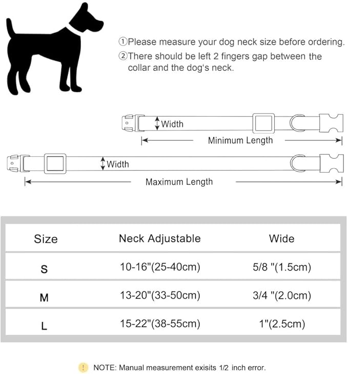 PET ARTIST Dog Collars for Medium Dogs, Soft Padded Premium Nylon Dog Collar with Quick Release Metal Buckle, Durable & Adjustable Pet Collars for Girl Gifts, Red, M (Fit 13-20")