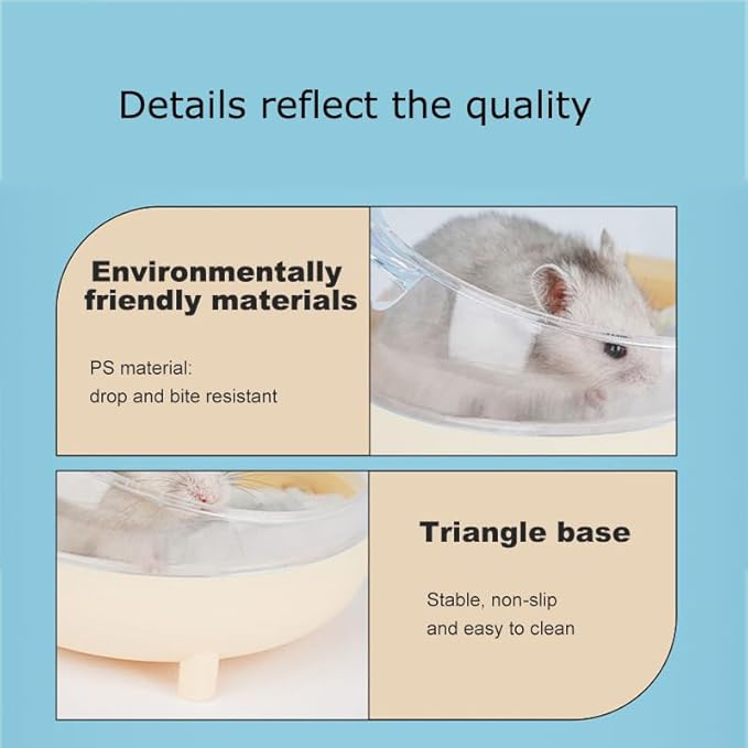 Meow&Woof Hamster Sand Bath Container, Large Sandbox Toilet Gerbil Batheoom, Tiny Chinchilla Dust Bathtub Sand Bath Box for Hamster Cage Accessories 6.5 Inch-Dark Green