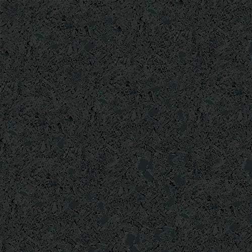 American Floor Mats 1/4in (7mm) Thick Solid Black 4' x 20' Heavy Duty Rubber Rolls, Protective Exercise Mats, Home Gym Rubber Flooring