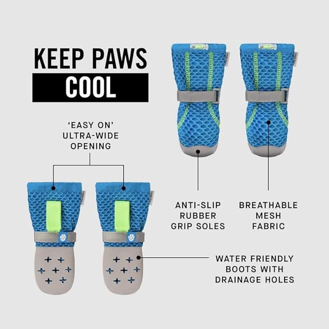 Canada Pooch Dog Boots for Hot Pavement - Dog Boots & Paw Protectors with Anti Slip Rubber | Water Friendly, Breathable Dog Shoes for Hot Days, Great for Dogs Neon Pink - Size 3