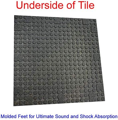 American Floor Mats - Extreme Rubber Gym Tiles - 1 Inch Thick Colorful Rubber Gym Tiles - Superior Shock and Sound Absorbing Tiles - 95% Blue 50 Tile Pack (Covers 200 Sq Ft)