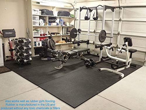 American Floor Mats Horse Mats - Heavy Duty Stall Tiles - Slip Resistant, Black, 12" x 12", 36 Tiles Total, 0.75" Thick