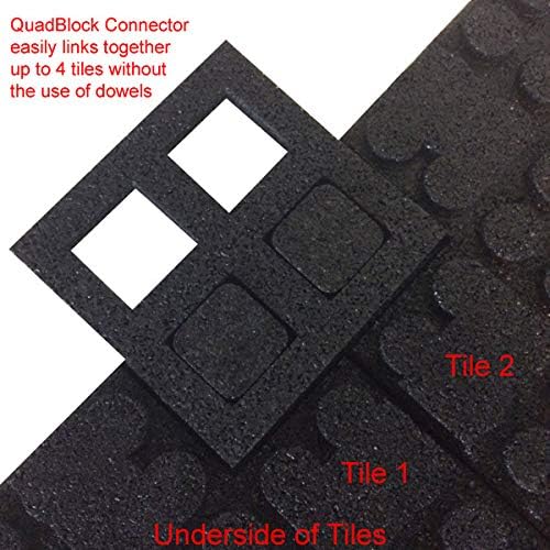 American Floor Mats - Extreme Rubber Gym Tiles - 1 Inch Thick Colorful Rubber Mats - Superior Shock and Sound Absorbing - 10% Grey - 2' x 2' Single Mat (Covers 4 Sq Ft)