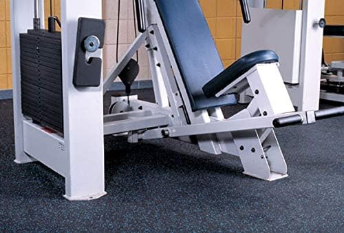 American Floor Mats 1/4in (7mm) Thick 10% Blue 4' x 45' Heavy Duty Rubber Rolls, Protective Exercise Mats, Home Gym Rubber Flooring