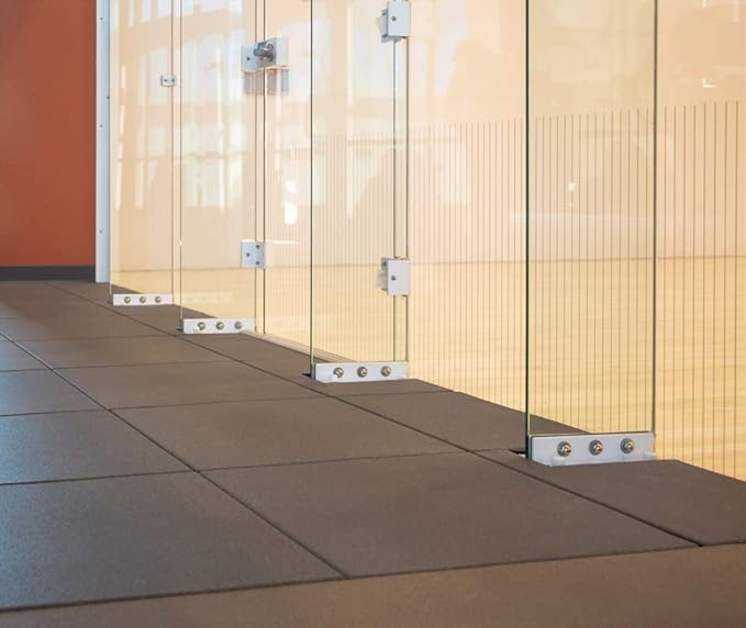 American Floor Mats - Extreme Rubber Gym Tiles - 1 Inch Thick Colorful Rubber Gym Tiles - Superior Shock and Sound Absorbing Tiles - 35% Grey/White 50 Tile Pack (Covers 200 Sq Ft)