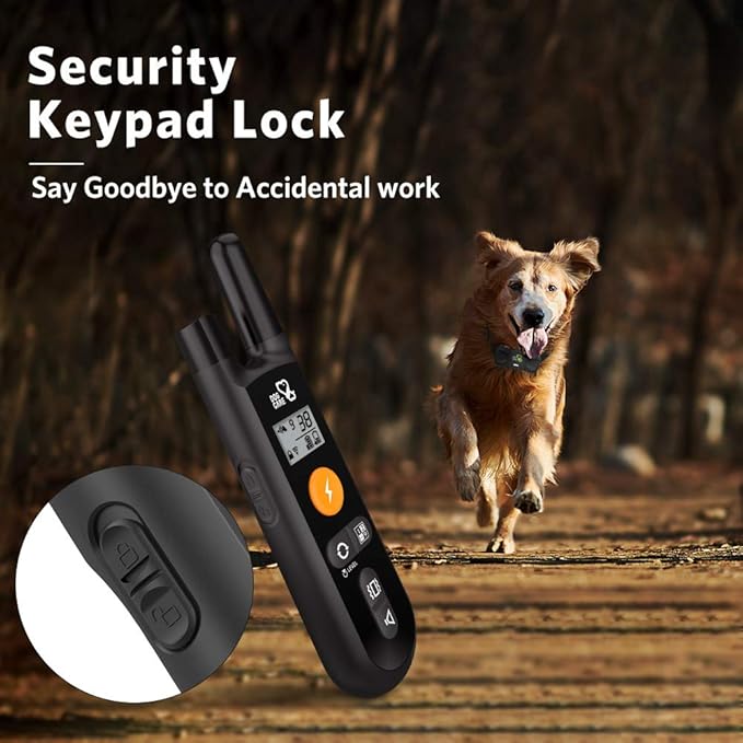 Dog Training Collar - Rechargeable Dog Shock Collar with Beep, Vibration and Shock Training Modes, Rainproof, Long Remote Range, Adjustable Shock Levels Shock Collars for Dogs with Remote