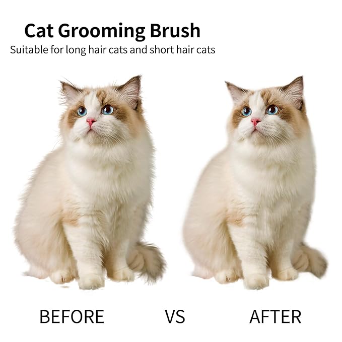 2PCS Pet Grooming Kit, Cat Brushes & Cat Nail Clipper, Cat Grooming Brush for Sedding and Grooming Fur（Blue）
