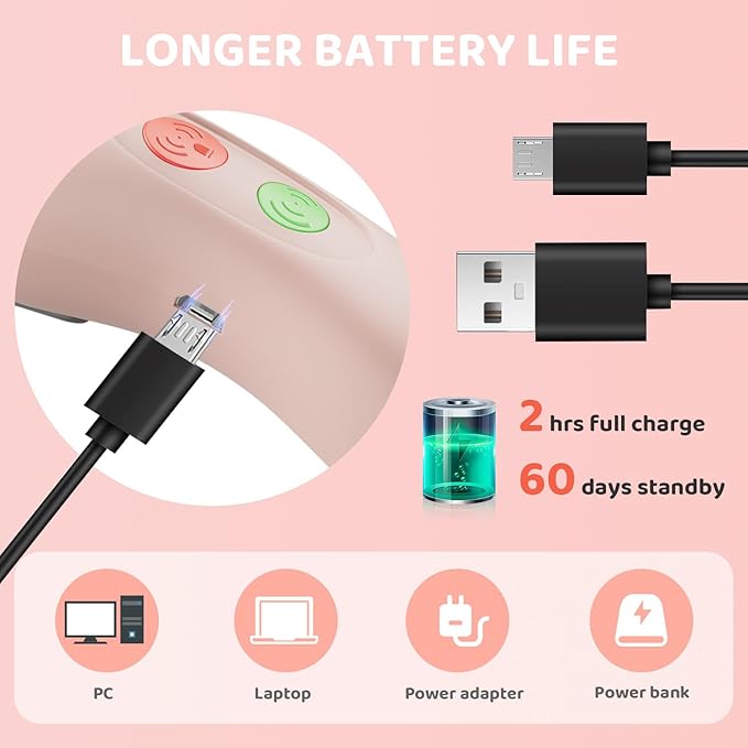 Dog Bark Deterrent Device - Rechargeable Ultrasonic Anti Barking Device for Dogs Effective Control up to 50 Ft Safe and Humane for Indoor and Outdoor Use Pink