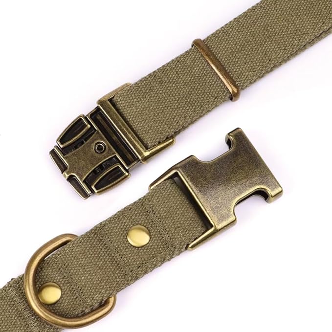 PET ARTIST Dog Collars for Small Dogs, Soft Padded Premium Nylon Dog Collar with Quick Release Metal Buckle, Durable & Adjustable Pet Collars for Boy Gifts, Green, S (Fit 10-16")
