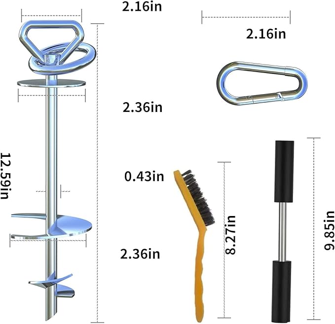 Dog Tie Out Stake,360° Swivel Dog Run Anchor,Dog Runner for Yard,Heavy Duty Dog Stake for Large Dogs up to 200 lbs-Dog Stake for Yard Outdoor Camping