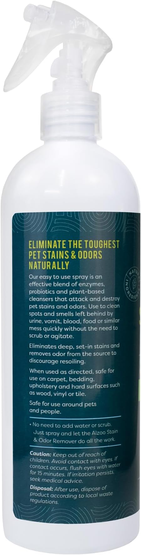 Stain & Odor Remover, Quickly Lifts & Dissolves Pet Stains & Helps Eliminate Odors, 100% Plant-Based Active Ingredients, Citrus Vanilla Scent, 16 Fl. Oz Spray Bottle
