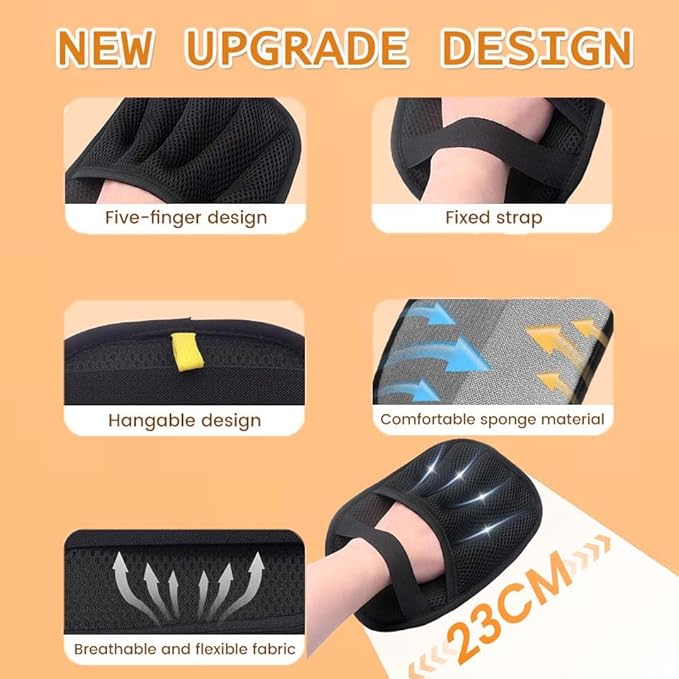 Pet Hair Removal Glove for Cats & Dogs,Electrostatic Gloves Pet Hair,Cat Grooming Gloves for Hair Removal,Reusable Pet Hair Remover Glove for Couch,Furniture,Carpet,Curtain,Clothe (3PCS)
