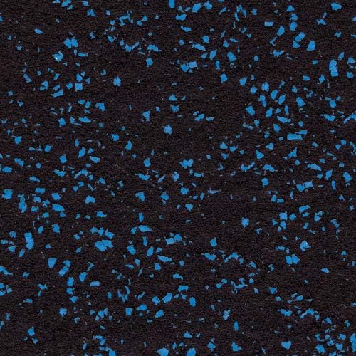 American Floor Mats - Extreme Rubber Gym Tiles - 1 Inch Thick Colorful Rubber Gym Tiles - Superior Shock and Sound Absorbing Tiles - 10% Blue 50 Tile Pack (Covers 200 Sq Ft)