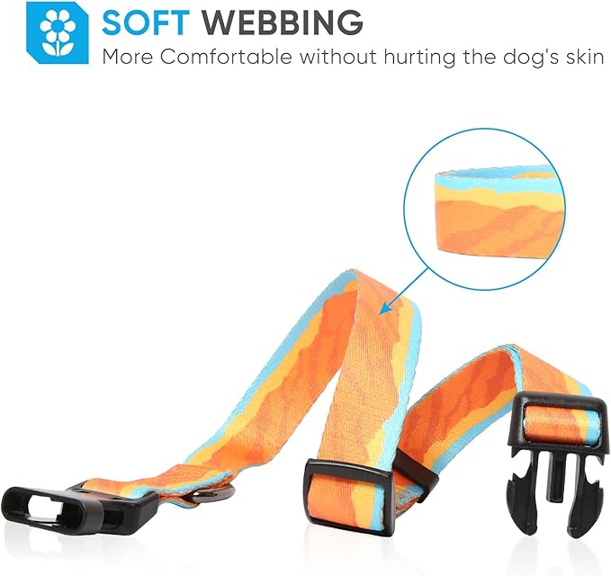 HEELE Dog Collar, Adjustable Soft Dog Collar for Small Medium Large Dogs,Bohemia Patterned Puppy Collars with Quick Release Buckle XS Length 8.5''-11''