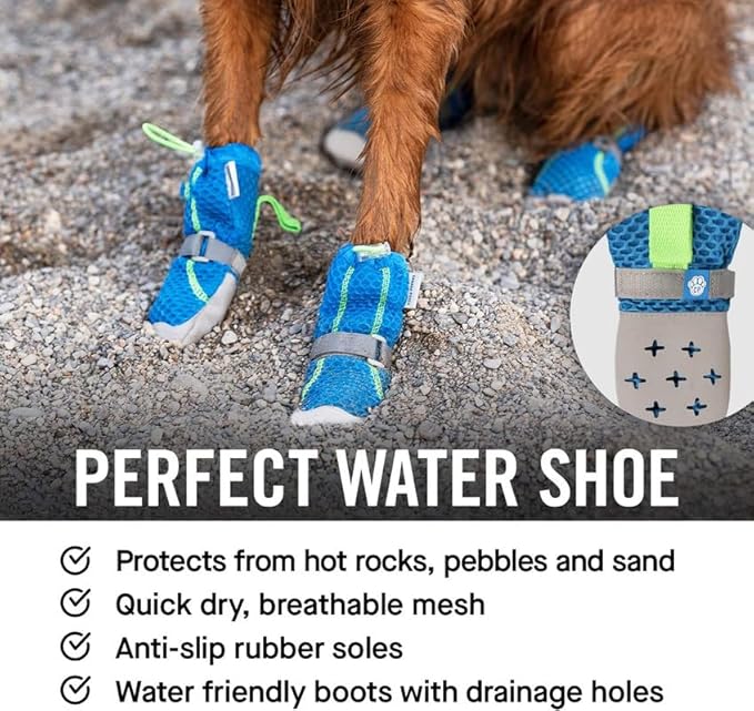 Canada Pooch Dog Boots for Hot Pavement - Dog Boots & Paw Protectors with Anti Slip Rubber | Water Friendly, Breathable Dog Shoes for Hot Days, Great for Dogs Neon Pink - Size 3