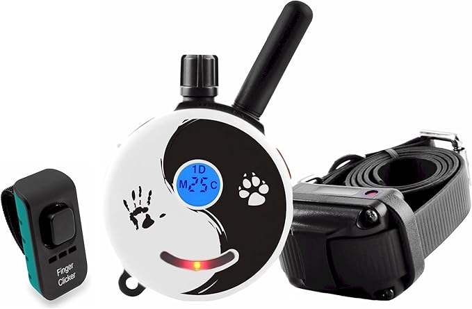 Educator E-Collar Dog Training Collar, Rechargeable Remote + Finger Clicker, for Small to Medium Dogs, Humane Tapping Stimulation, 100 Levels, Tone, Light, 1/2 Mile 1 Dog, Zen