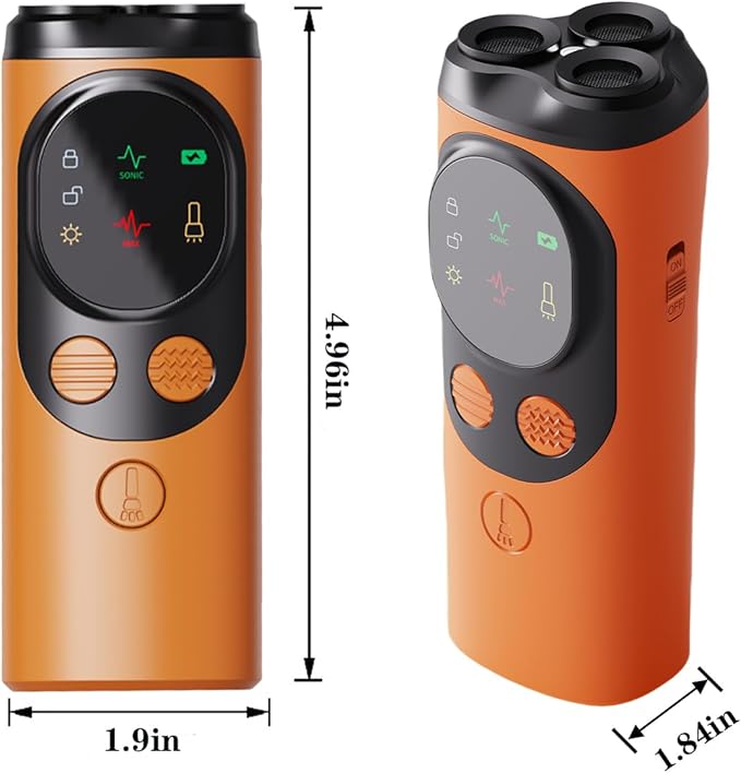 Dog Bark Deterrent Devices,3X Ultrasonic Anti-Barking &Torch 32ft Range Indoors Outdoors Dog Training Puppy Training Buttons Clicker Compared to Dog Whistle Barkshield Quiet Safe Rechargeable Compact