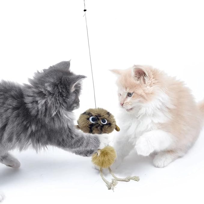 Cat Toys for Indoor Cats,Interactive Door Hanging Cat Toys Attached with Catnip/Feathers/Birds/Mouse Toys for Cats/Kitten Toys(3 Pack)