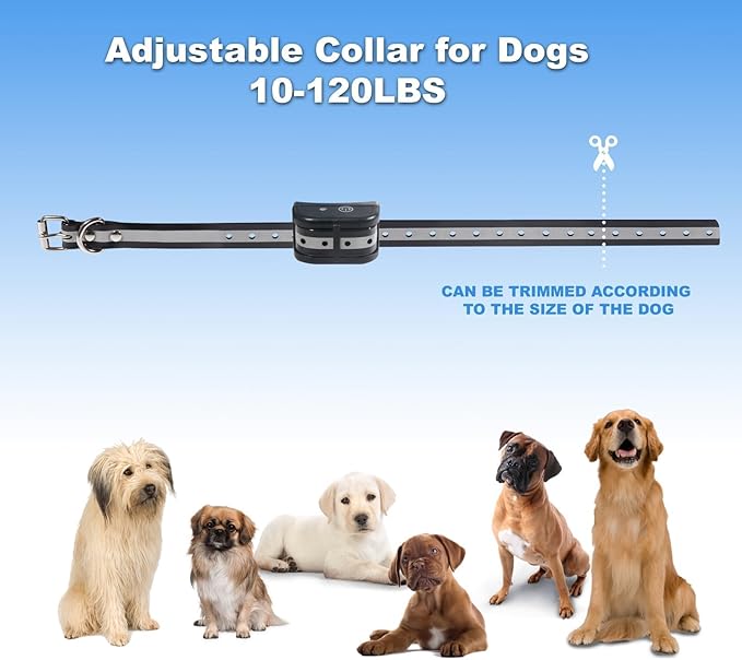 Plkm Dog Wireless Fence Indoor Outdoor Electric Fence Dog Training Collar 3 in 1 Pet Intelligent System, Out-of-Range Reminder AI Technology, Adjustable Range Shock Strength, Waterproof Rechargeable