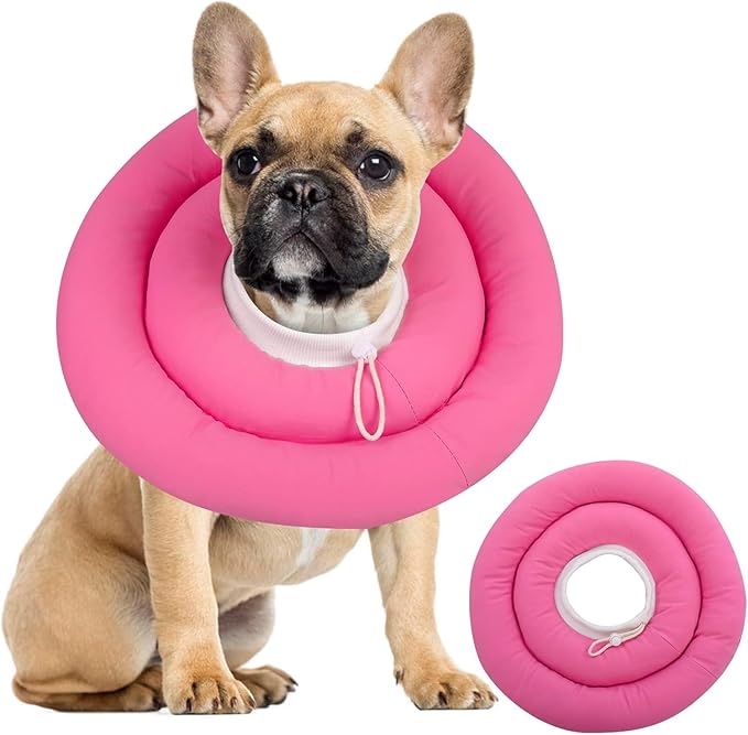 IDOMIK Dog Recovery Collar, Waterproof Soft Dog Cone After Surgery, Comfy Protective Elizabethan Collar Alternative for Dogs Cats, Adjustable Pet Neck Donut Cone Anti-Licking Biting Wounds