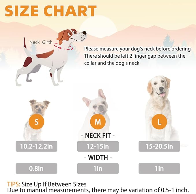 KOOLTAIL Martingale Collar for Dogs, Soft Padded Nylon Heavy Duty Dog Collar for Small Medium Large Dogs, Adjustable No Pull Durable Wide Puppy Training Collar with Pattern Design for Boys Girls, M