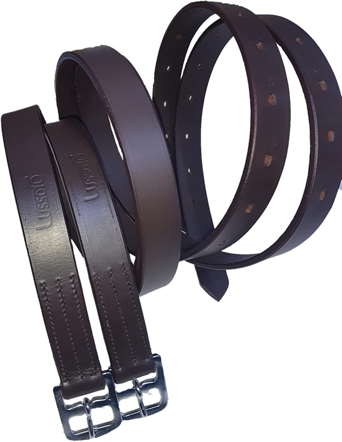 Stirrup Leathers for Horse Genuine Leather English Riding Stirrup Leathers