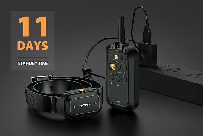 PATPET Dog Training Collar for 2 Dogs (15-140lbs) - 3/4 Mile Range E Collar Shock Collar for Large Dog