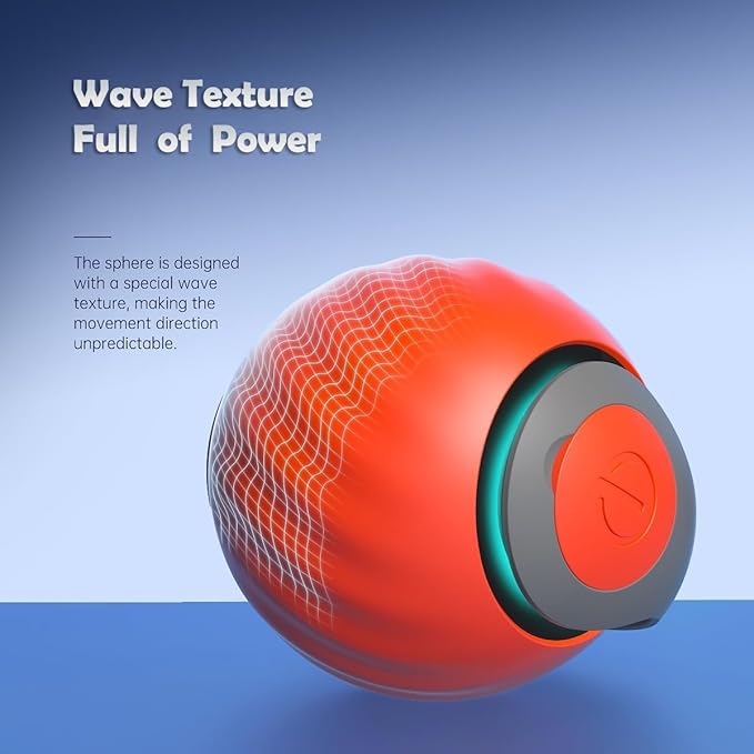 Smart Speedy 3.0 Interactive Cat Ball with Auto Obstacle Avoidance - Indoor Kitten Toy for Mental Stimulation & Playtime Fun ，2025 Edition (Orange)