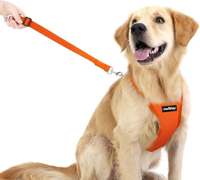Dog Seat Belt, Safety Vest Dog Car Harness with Adjustable Buckle Dog Seat Belt for Vehicle Nylon Pet Safety Seat Belts Heavy Duty(XL, Orange)