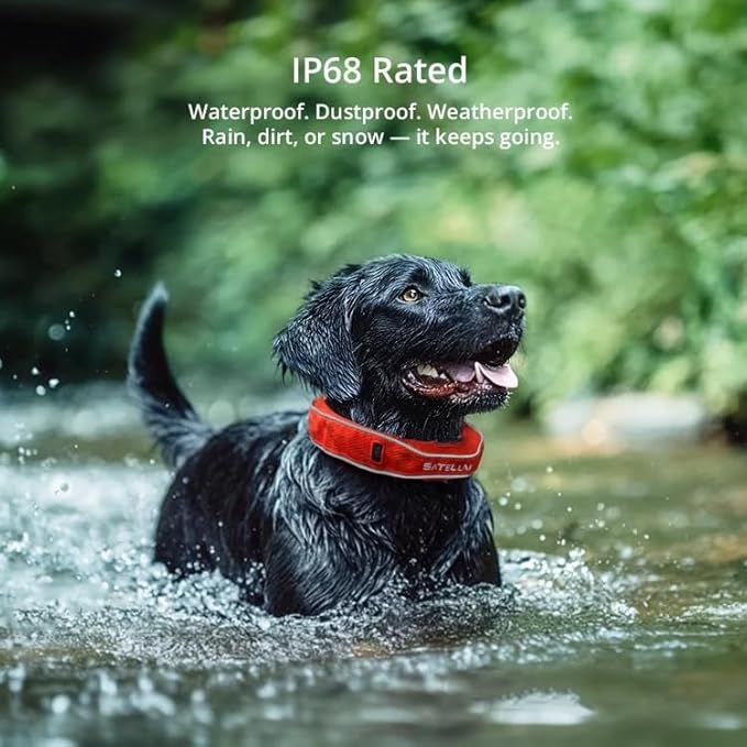 SATELLAI GPS Dog Collar, Blue [Free 1-Year Membership] The Most Advanced Dog Wireless Fences with AI Analysis, Precise Position, 5-Day Battery, and IP68 Waterproof, Flexible Virtual Fencing for Dogs