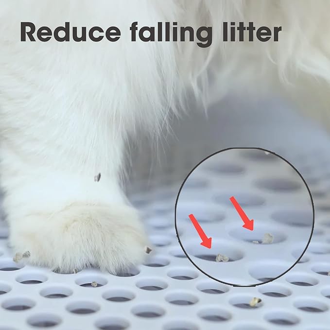 CATLINK Ramp, Compatible with Prox Self Cleaning Cat Litter Box, Easy Entry for Elder Cats, Kitten and Cats with Limited Mobility, Traps Mess from Box and Paws (Grey)