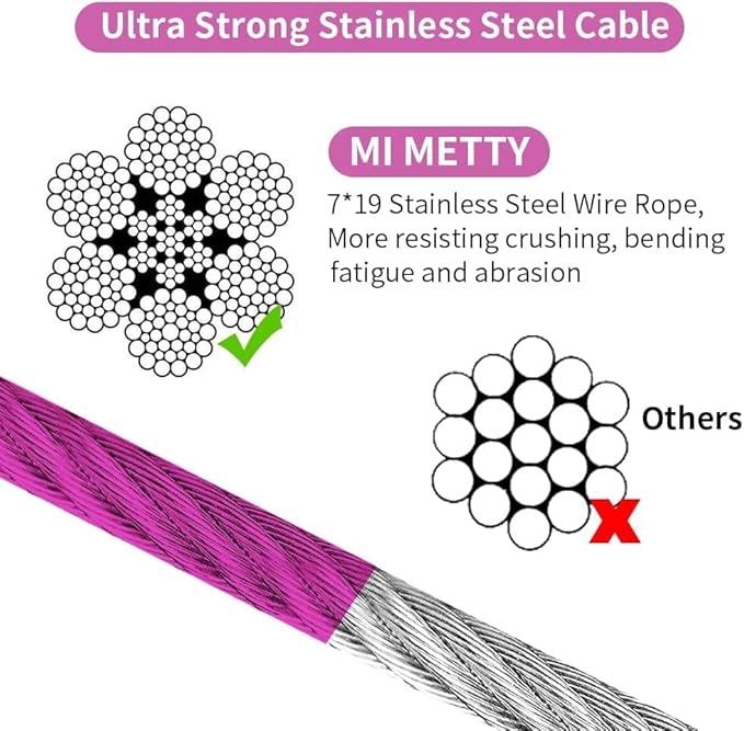 Tie Out Cable for Dog,25FT Dog Leads with Swivel Hook and Shock Spring,Heavy Duty Tie Out Cable for Large Dogs Up to 125lbs,Durable Dogs Runner Tether Line for Outdoor,Yard