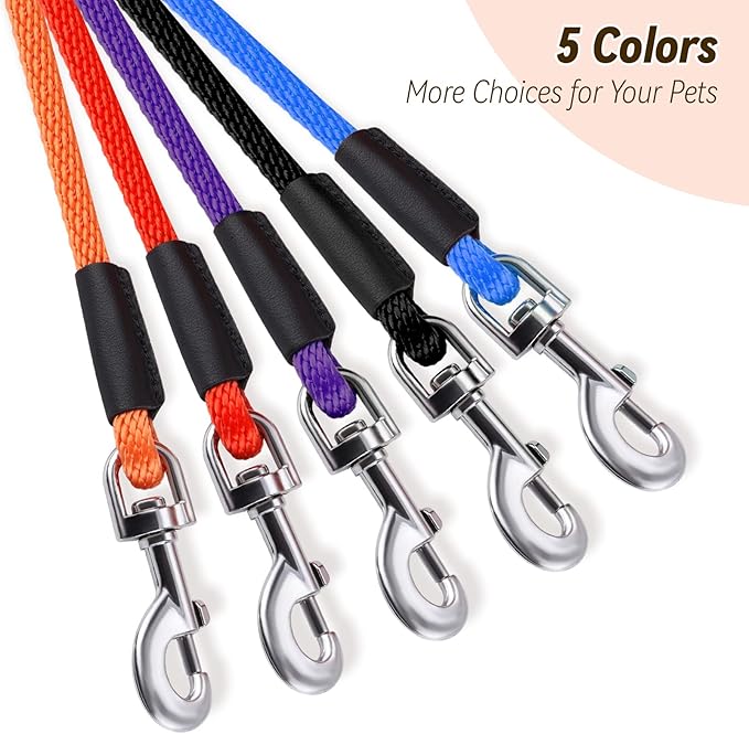 lynxking Check Cord Dog Leash Long Lead Training Tracking Line Comfortable Handle Heavy Duty Puppy Rope 10ft for Small Medium Large Dog