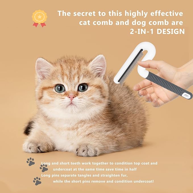 Flea Comb, TailGurus Effective Flea Comb for Cats & Dogs-Shedding Brush for All Pets-Long Hair Friendly-Durable-Versatile & Safe-Durable, Safe & Versatile-Portable,Pet-Friendly(TG2038)(Lime)