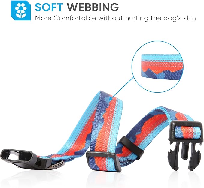 HEELE Dog Collar, Adjustable Soft Dog Collar for Small Medium Large Dogs,Floral Patterned Puppy Collars with Quick Release Buckle S Length 9.84''-14.96'