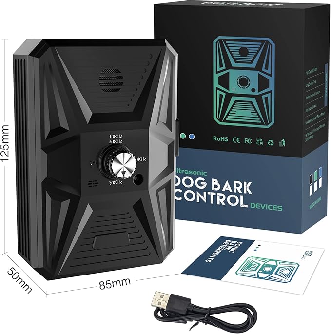 Dog Barking Control Devices, 3 Modes Anti Barking Device for Dogs, 33Ft Anti Dog Barking Devices, Rechargeable Stop Dog Barking Indoor Outdoor for Small Large Dog Anti Barking Deterrent Device