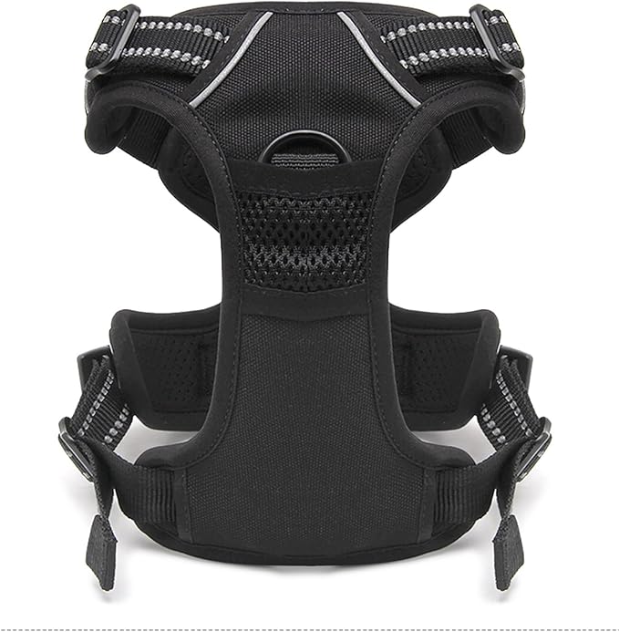 TRUE LOVE Truelove Adjustable No-Pull Dog Harness Reflective Pup Vest Harnesses Comfortable Control Brilliant Colors TLH5651(Black,XL)