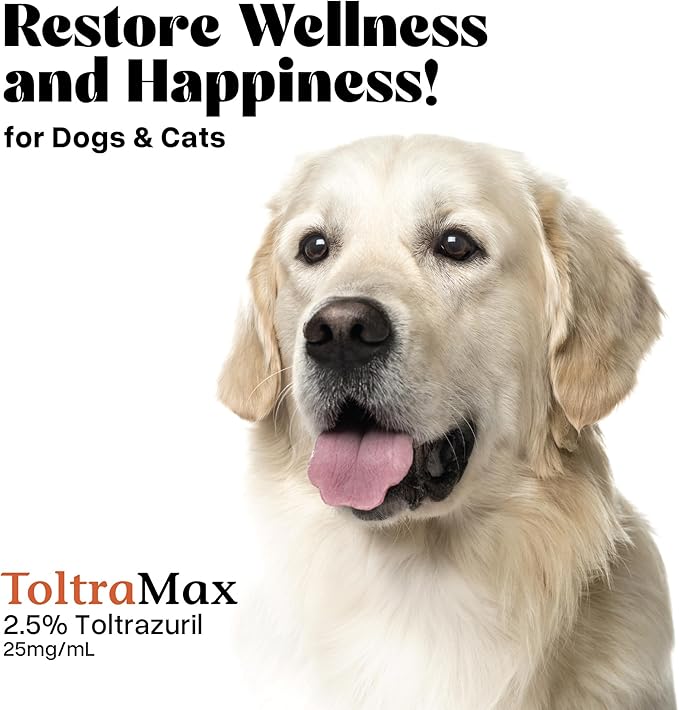 Toltrazuril 2.5% for Horses, Dogs, Cats, 240mL/8 Ounce, for Non-Food Chain Animals, Alfalfa